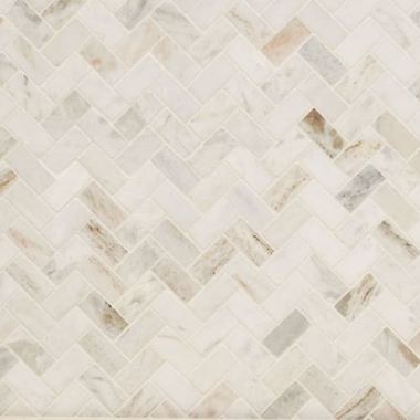MSI Arabescato Venato White in Herringbone Honed